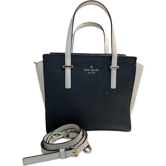 KATE SPADE NEW YORK Black and Ivory Cow Leather Cross Body Bag - Picture 3 of 17